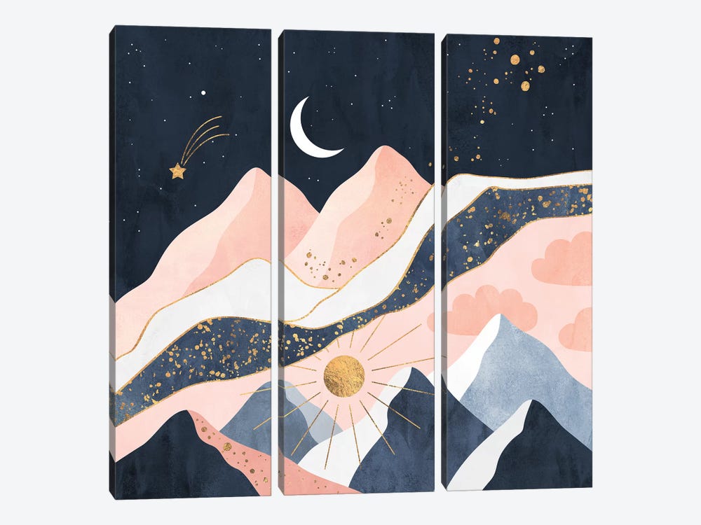Night And Day by Elisabeth Fredriksson 3-piece Canvas Art