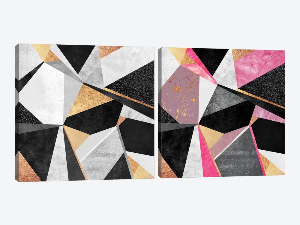 Geometry Diptych by Elisabeth Fredriksson 2-piece Canvas Print