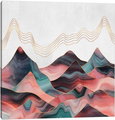 Mountainscape II Canvas Art Print - Jewel Tones