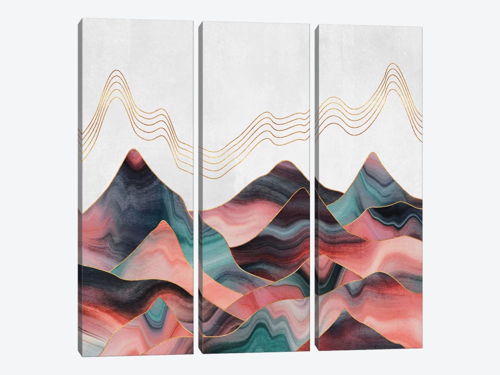 Mountainscape II by Elisabeth Fredriksson 3-piece Canvas Wall Art