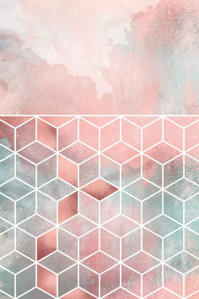 Elisabeth Fredriksson: Rose Clouds And Cubes I by Elisabeth Fredriksson