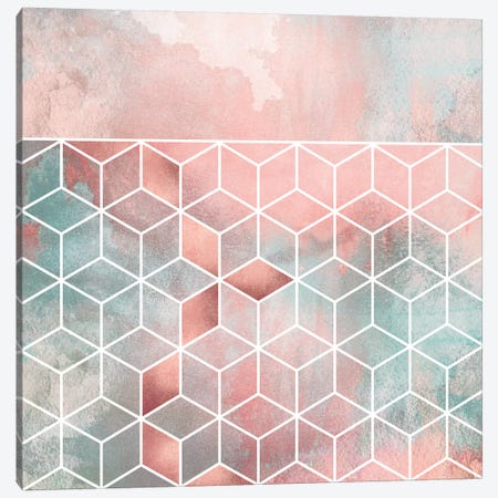 Rose Clouds And Cubes II Canvas Print #ELF311} by Elisabeth Fredriksson Canvas Art Print