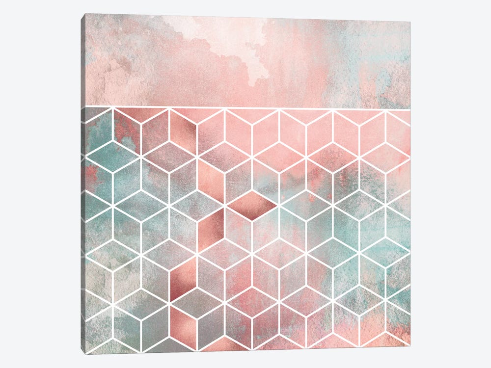 Rose Clouds And Cubes II by Elisabeth Fredriksson 1-piece Art Print