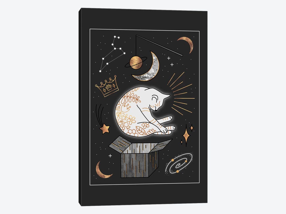Ruler Of The Universe - Dreaming Cat by Elisabeth Fredriksson 1-piece Canvas Artwork
