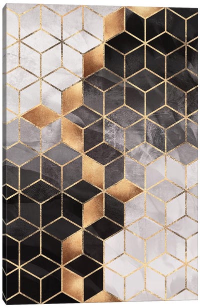Smoky Cubes I Canvas Art Print - Geometric Art