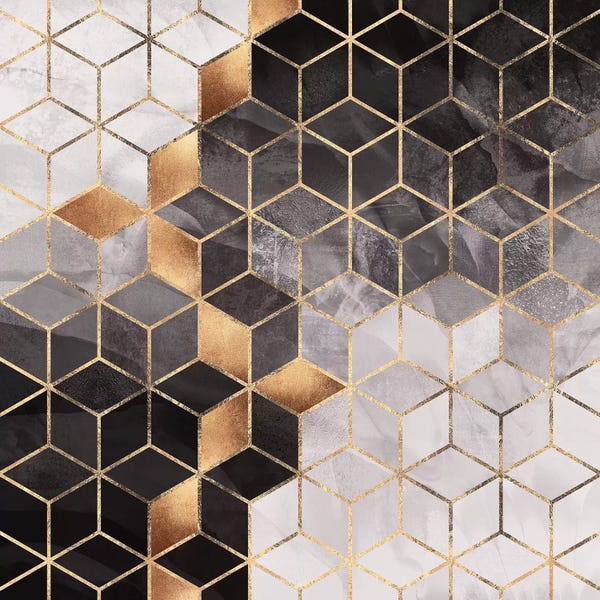 Glam Bedroom: Smoky Cubes II by Elisabeth Fredriksson