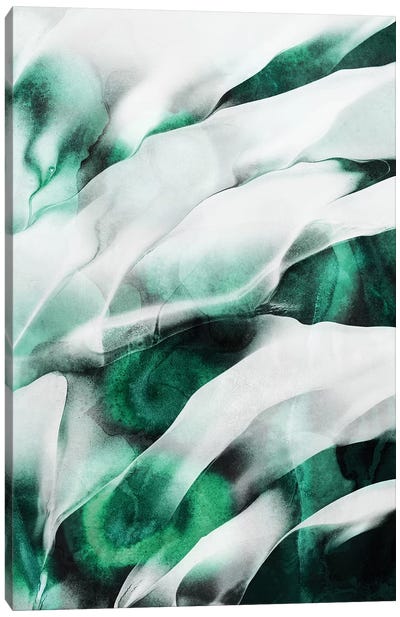 Emerald Flow Canvas Art Print - Green with Envy