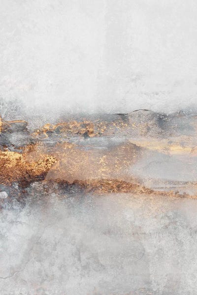 Gold Abstract Art: Fog by Elisabeth Fredriksson