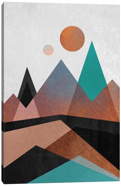 Copper Mountains Canvas Art Print - Scandinavian Décor