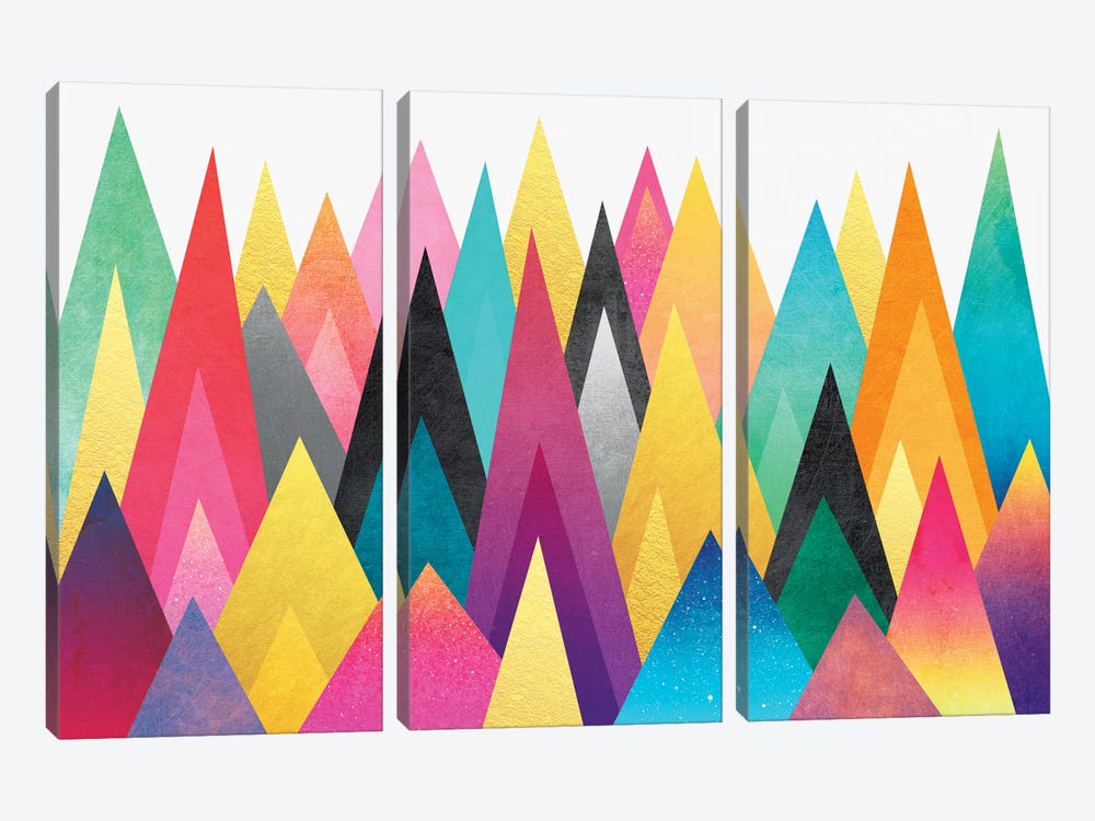 Dreamy Peaks by Elisabeth Fredriksson 3-piece Canvas Art Print