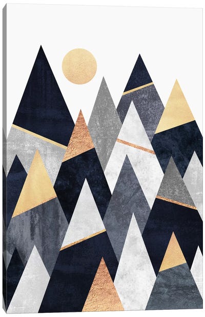 Fancy Mountains Canvas Art Print - Geometric Abstract Art