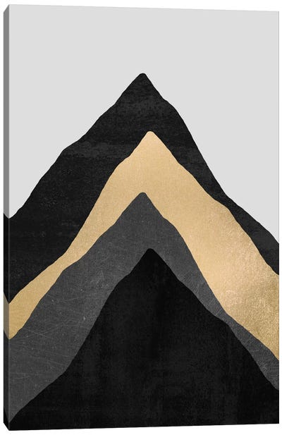 Four Mountains Canvas Art Print - Minimalist Bedroom Art