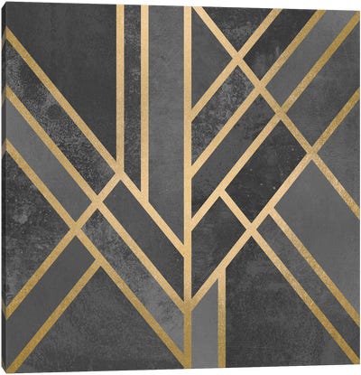 Art Deco Geometry I Canvas Art Print - Abstract Shapes & Patterns