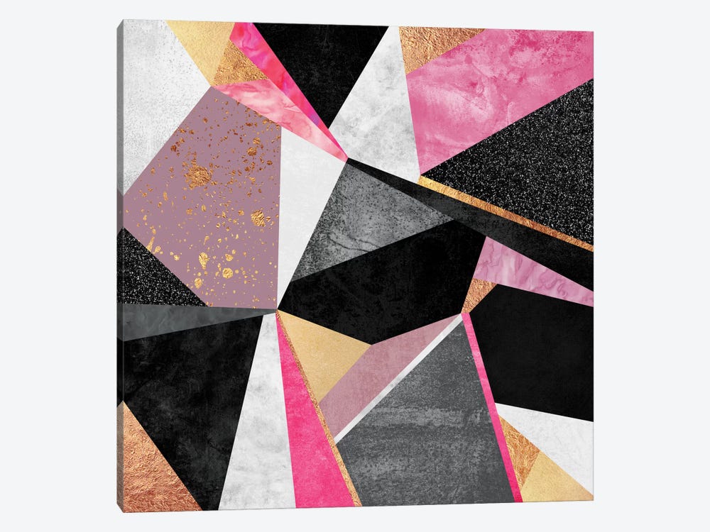 Geometry Pink by Elisabeth Fredriksson 1-piece Canvas Wall Art