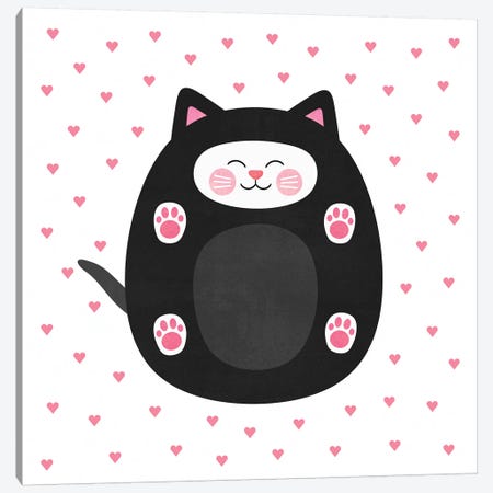 Kitten Love Canvas Print #ELF60} by Elisabeth Fredriksson Art Print