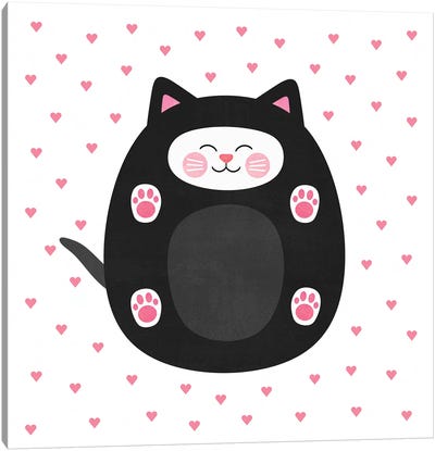 Kitten Love Canvas Art Print - Happiness Art