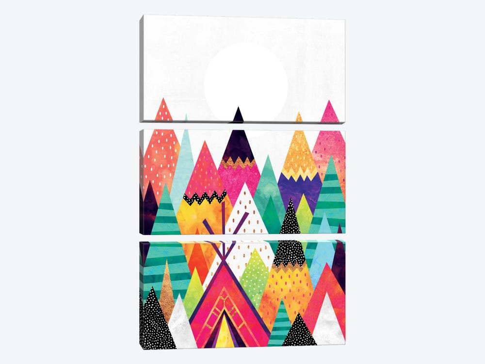 Land Of Color by Elisabeth Fredriksson 3-piece Canvas Wall Art