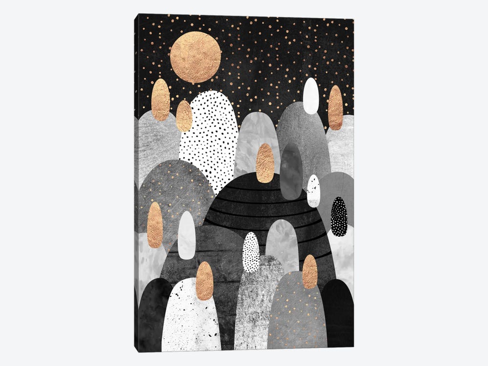 Little Land Of Pebbles By Night by Elisabeth Fredriksson 1-piece Canvas Artwork