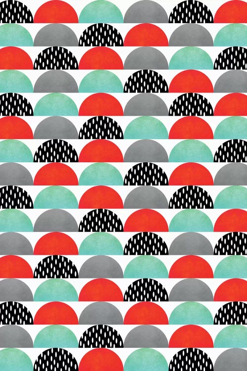 My Favorite Candy (Red And Turquoise) by Elisabeth Fredriksson wall art