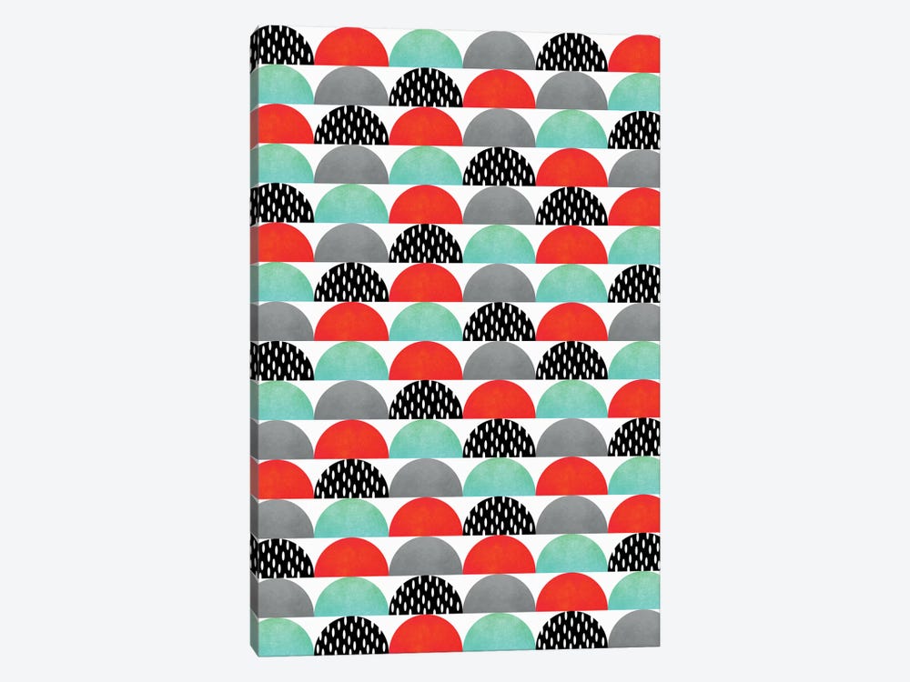 My Favorite Candy (Red And Turquoise) by Elisabeth Fredriksson 1-piece Canvas Print