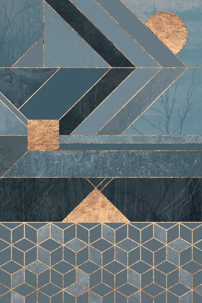 Geometric Patterns: Nordic Blue by Elisabeth Fredriksson