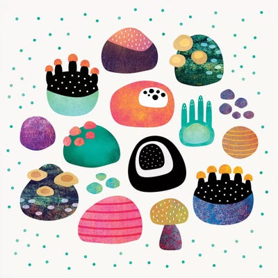 Ocean Treasures by Elisabeth Fredriksson framed canvas print