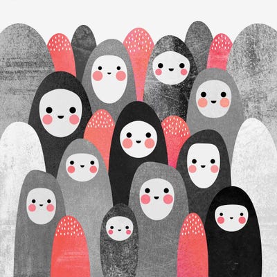 Pebble Spirits II by Elisabeth Fredriksson framed canvas print