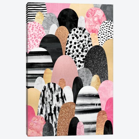 Pink Pebbles Canvas Print #ELF85} by Elisabeth Fredriksson Canvas Art