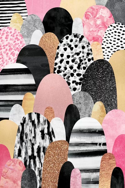 Black & Pink: Pink Pebbles by Elisabeth Fredriksson