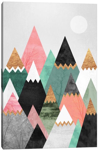 Pretty Mountains Canvas Art Print - Abstract Shapes & Patterns