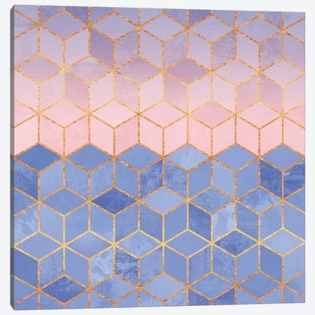 Rose Quartz And Serenity Cubes Canvas Print #ELF96} by Elisabeth Fredriksson Canvas Art Print