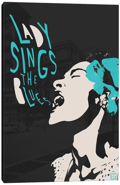 Billie Holiday II Canvas Art Print - Posters