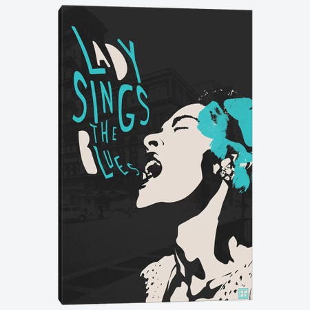 Billie Holiday II Canvas Print #ELG1} by Elliot Griffin Canvas Wall Art