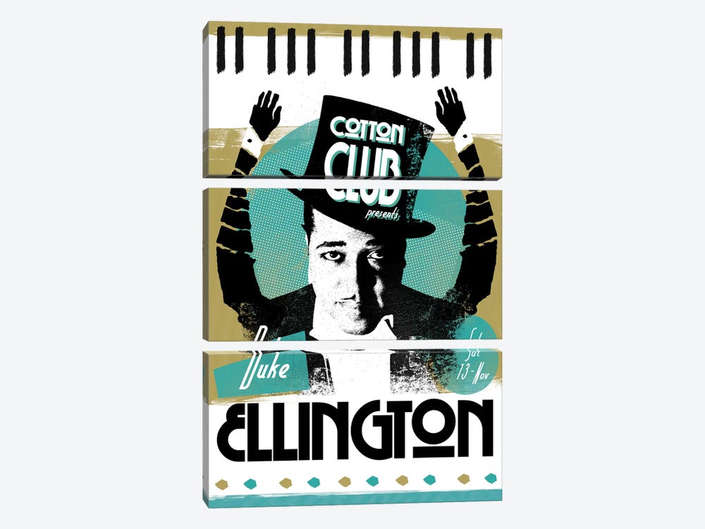 Duke Ellington by Elliot Griffin 3-piece Canvas Art
