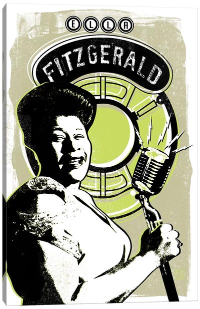 Ella Fitzgerald Canvas Art Print - Jazz Art