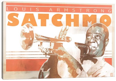 Louis Armstrong Canvas Art Print - Concert Posters