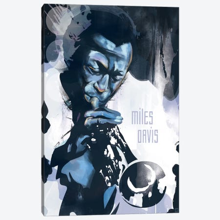 Miles Davis Canvas Print #ELG6} by Elliot Griffin Canvas Art Print