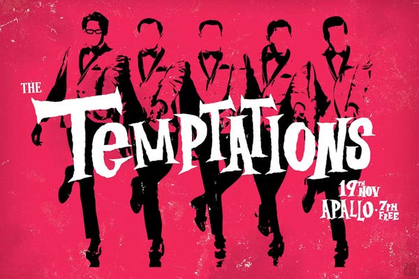 Concert Posters: The Temptations by Elliot Griffin