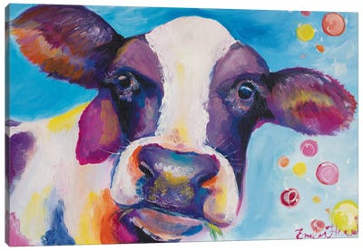 Mrs Cow Canvas Art Print - Emily Louise Heard