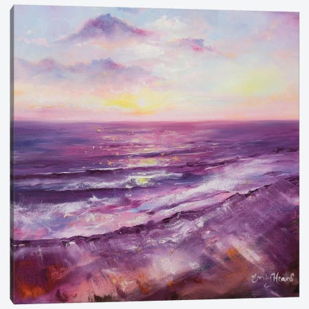 Violet Ocean  Canvas Print #ELH37} by Emily Louise Heard Art Print