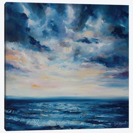 Deep Blue  Canvas Print #ELH7} by Emily Louise Heard Canvas Artwork