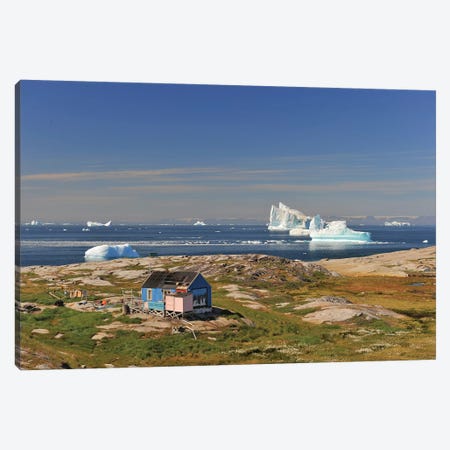 A Hut With A View - Greenland Canvas Print #ELM168} by Elmar Weiss Canvas Print