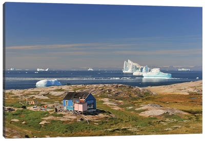 A Hut With A View - Greenland Canvas Art Print - Greenland