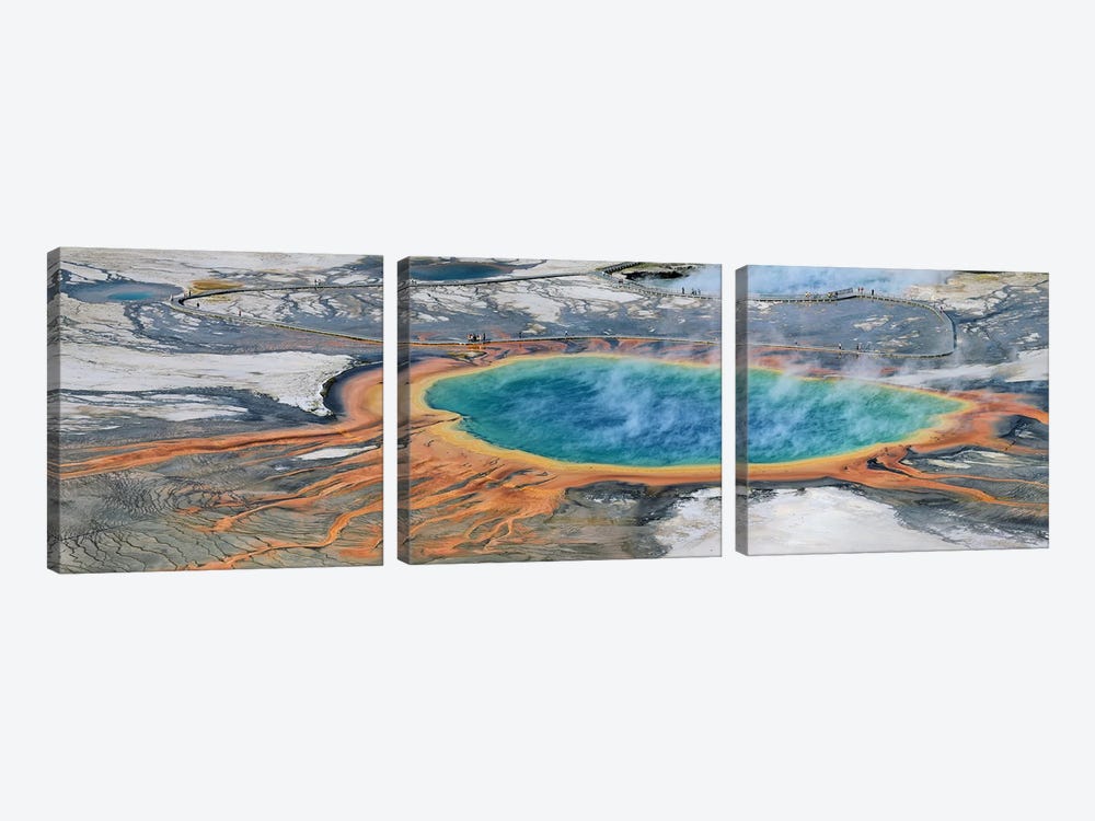 Grand Prismatic Spring - Yellowstone Np by Elmar Weiss 3-piece Canvas Wall Art
