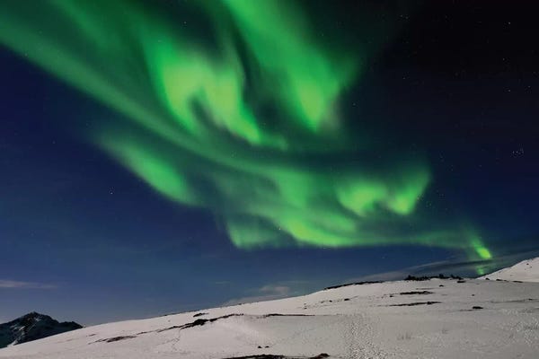 Elmar Weiss: Green Flames - Aurora Borealis by Elmar Weiss