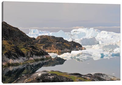 Greenland Icebergs Canvas Art Print - Elmar Weiss
