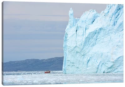 Greenlands Eqi Glacier Canvas Art Print - Glacier & Iceberg Art