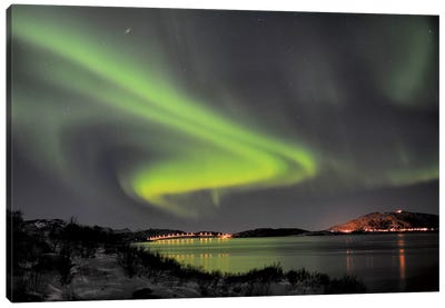 Norway - Northern Lights Canvas Art Print - Aurora Borealis Art
