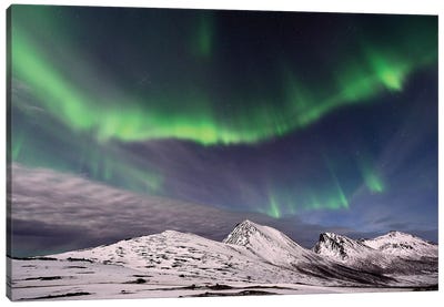 Polar Lights Canvas Art Print - Aurora Borealis Art