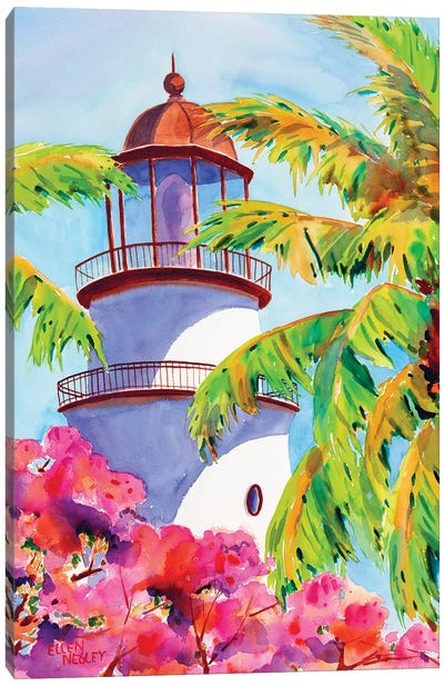 Key West Lighthouse Canvas Art Print